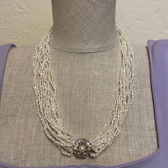 GENUINE fresh water pearl flower pendant necklace - Picture 8 of 12
